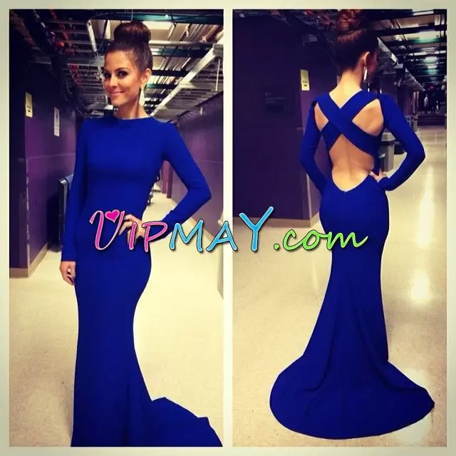 royal blue long homecoming dress,