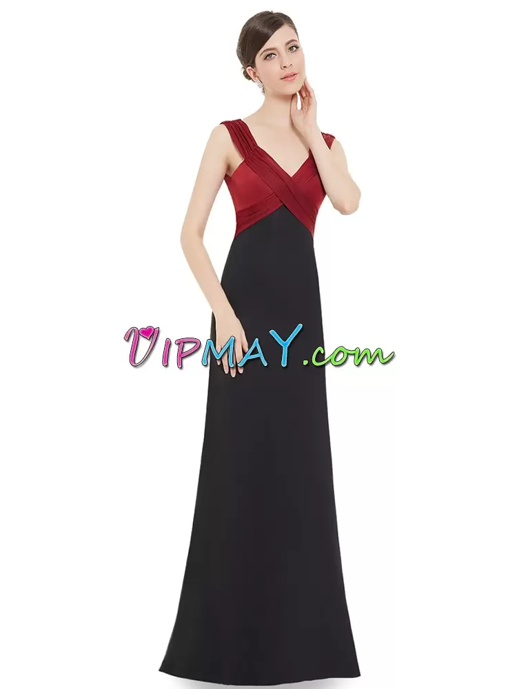 Enchanting Sleeveless Straps Ruching Side Zipper Dress for Prom