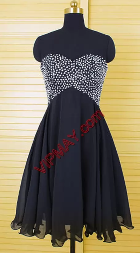 Sleeveless Sweetheart Lace Up Mini Length Beading Prom Homecoming Dress Sweetheart