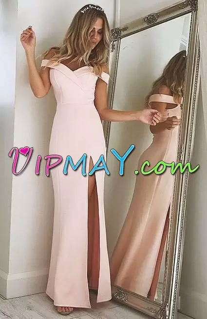 Customized Sleeveless Off The Shoulder Ruching Side Zipper Evening Outfits