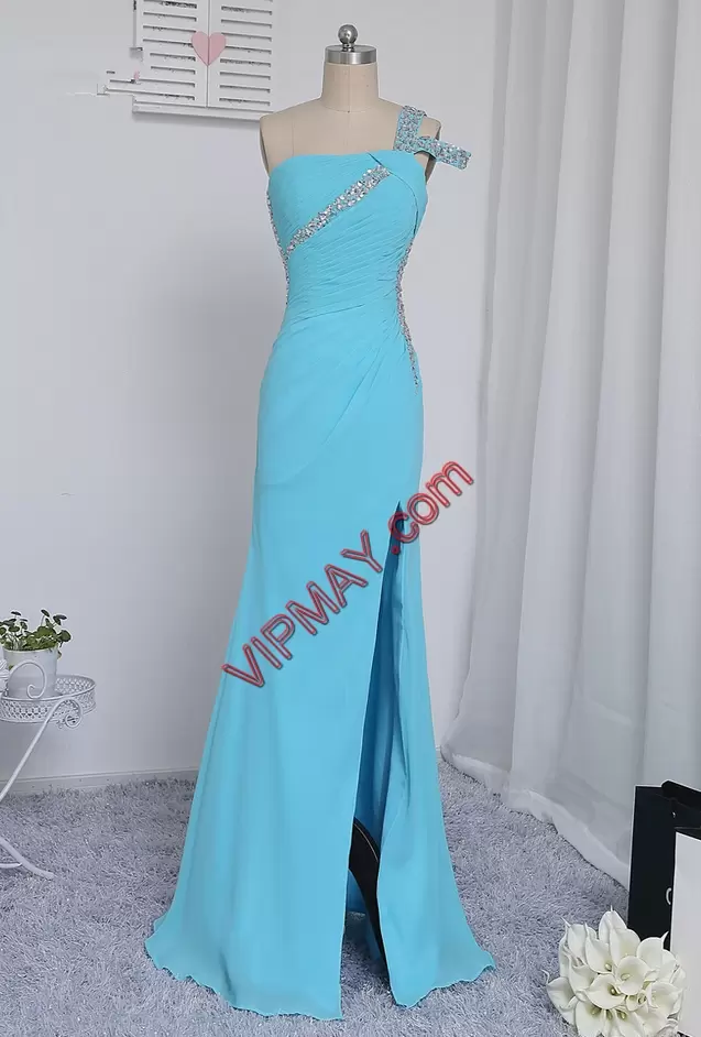 Excellent Floor Length Lace Up Going Out Dresses Green for Prom and Party with Beading and Lace