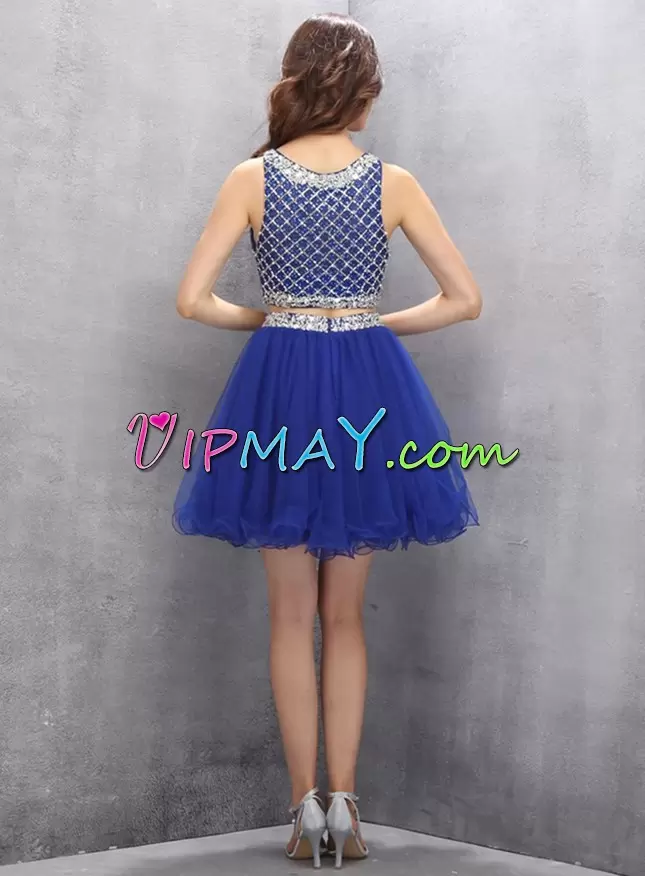 Dramatic Mini Length Royal Blue Homecoming Dress Online Scoop Sleeveless