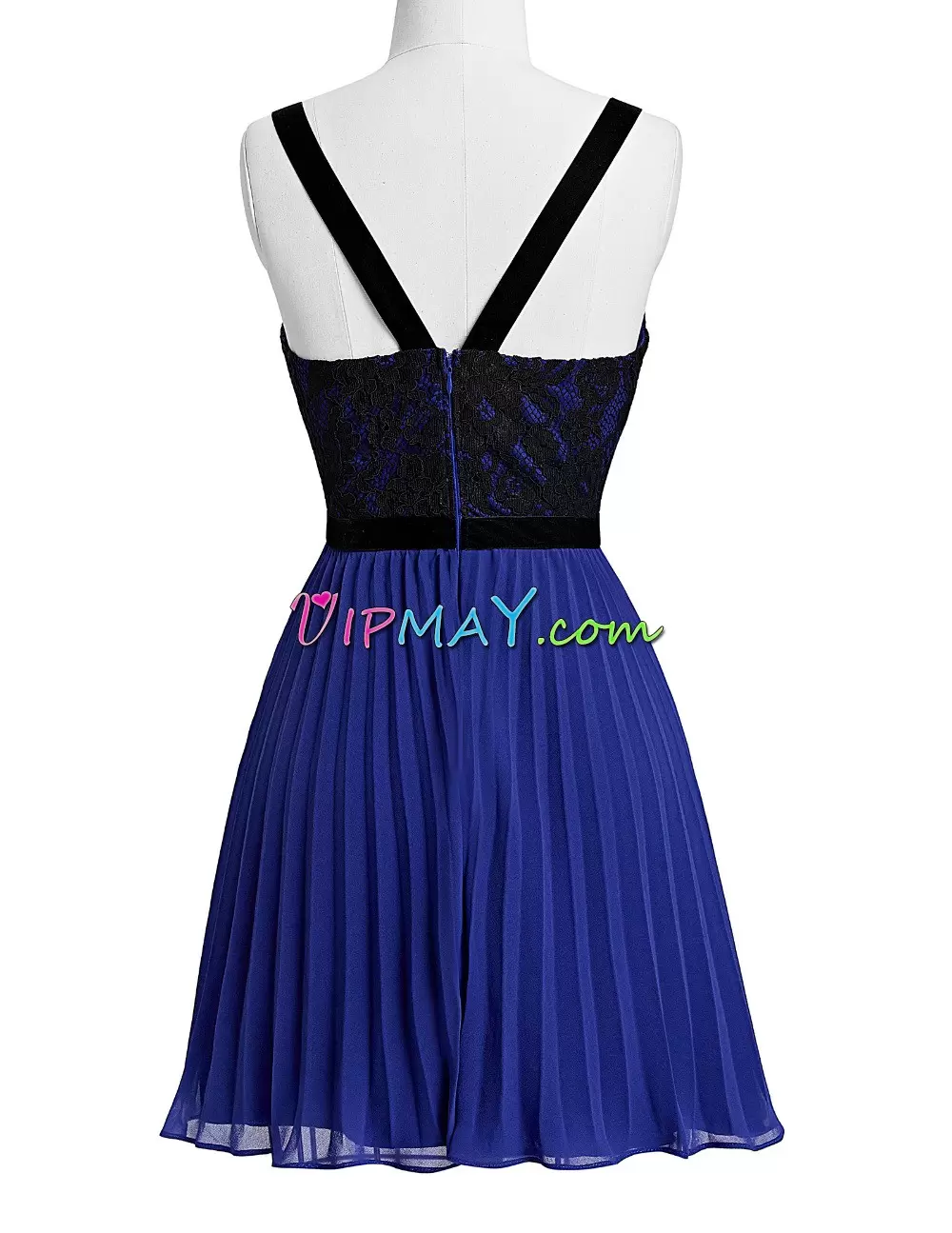 Perfect Blue Sleeveless Floor Length Beading and Lace Prom Gown Spaghetti Straps