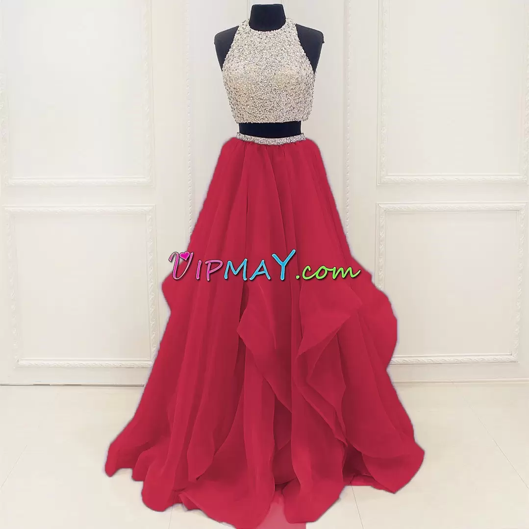 Flare Burgundy and Teal Sleeveless Tulle Homecoming Dress for Prom and Party