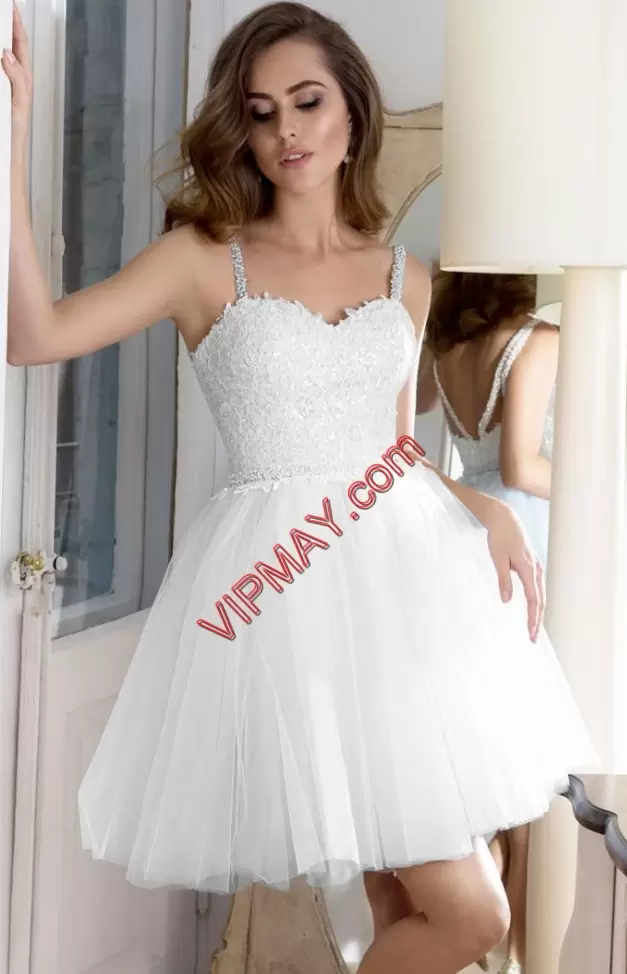 Stylish White Zipper Sweetheart Beading and Lace Satin and Organza Sleeveless