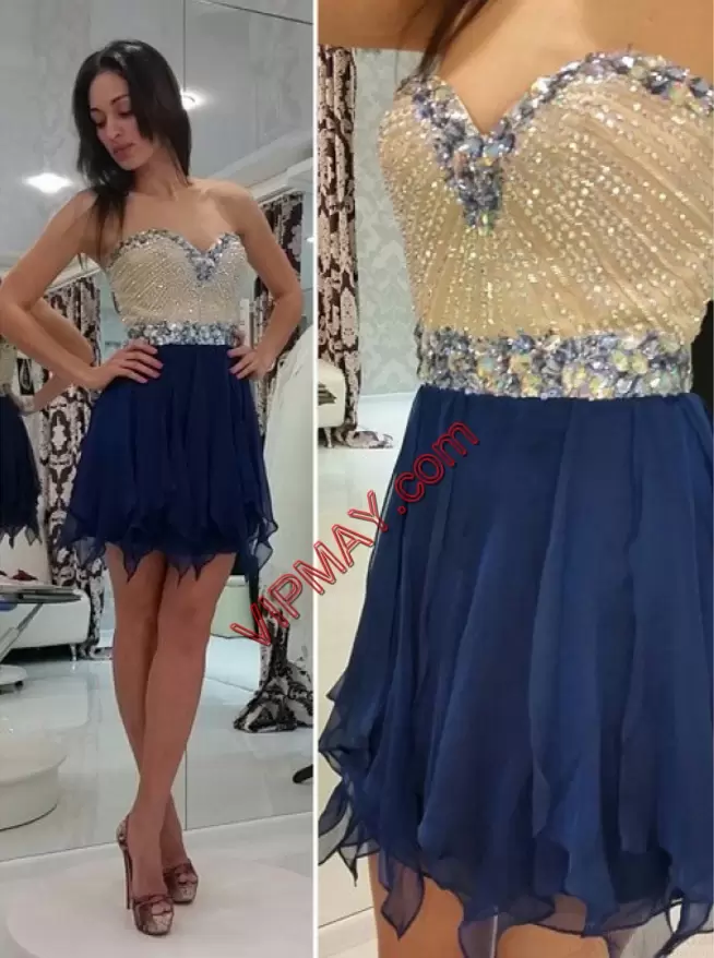 chiffon short prom dress,glamorous short prom dress,cute short dress for prom,beaded party dress,beaded sweetheart neckline prom dress,chiffon party dress,sexy chiffon prom dress,mini length prom dress,