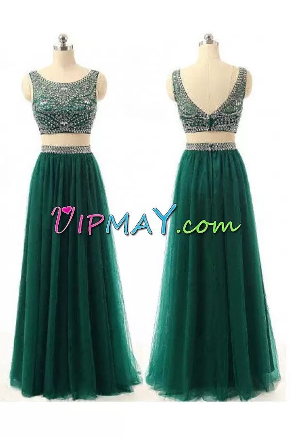 Green Sweetheart Neckline Beading and Lace Evening Dress Sleeveless Lace Up