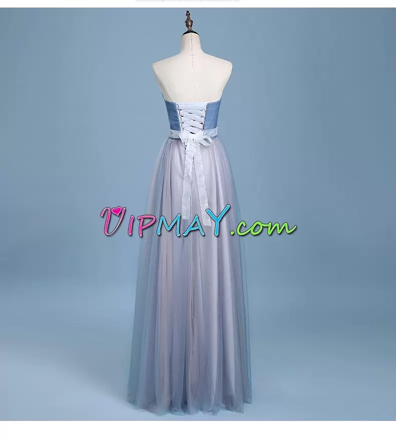 Graceful Sweetheart Sleeveless Prom Evening Gown Floor Length Beading Multi-color Tulle