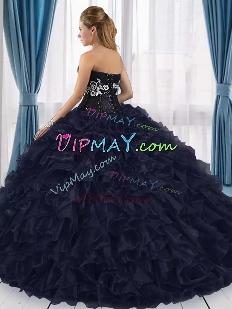 Ball Gowns Vestidos de Quinceanera Pink Sweetheart Organza Sleeveless Floor Length Lace Up