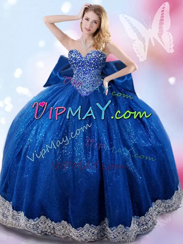 Ball Gowns Ball Gown Prom Dress Royal Blue Sweetheart Taffeta Sleeveless Floor Length Lace Up