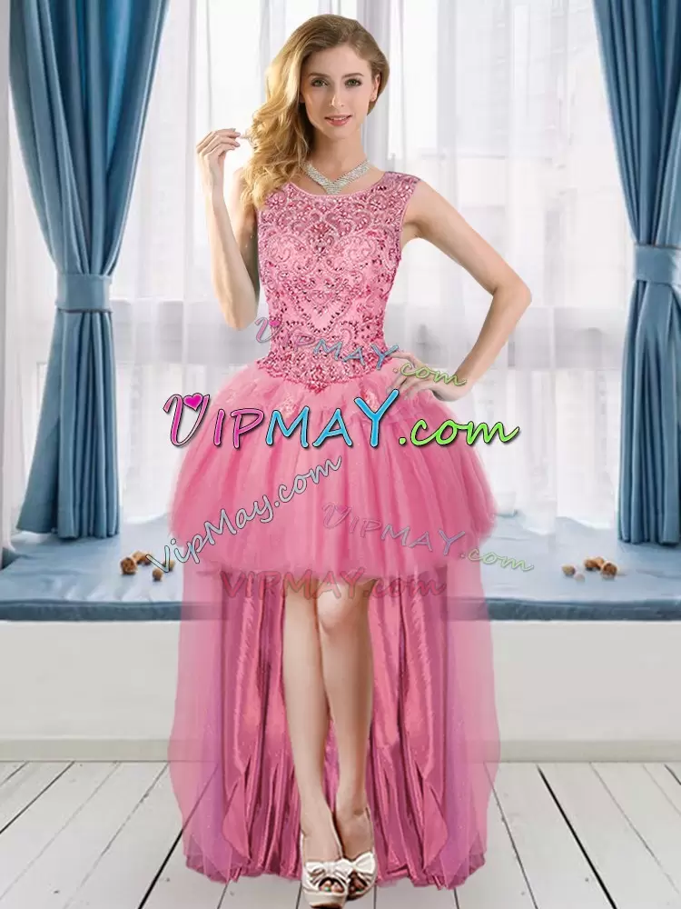 Floor Length Ball Gowns Sleeveless Pink 15 Quinceanera Dress