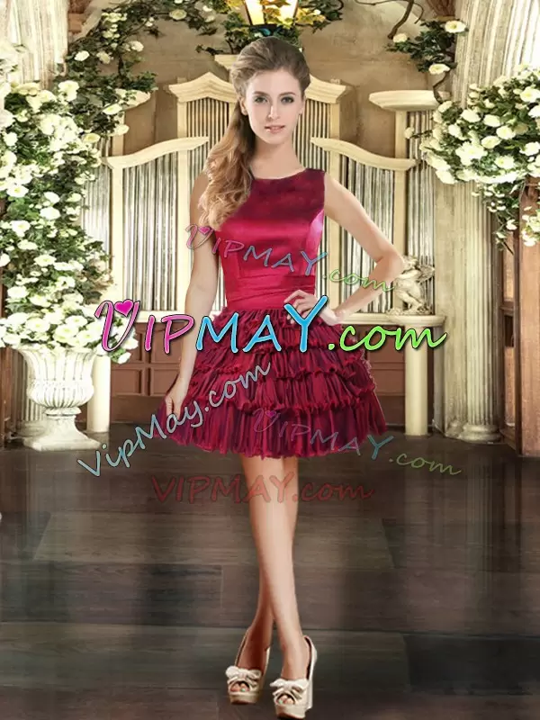 Fitting Organza Sleeveless Floor Length 15th Birthday Dress and Ruffled Layers