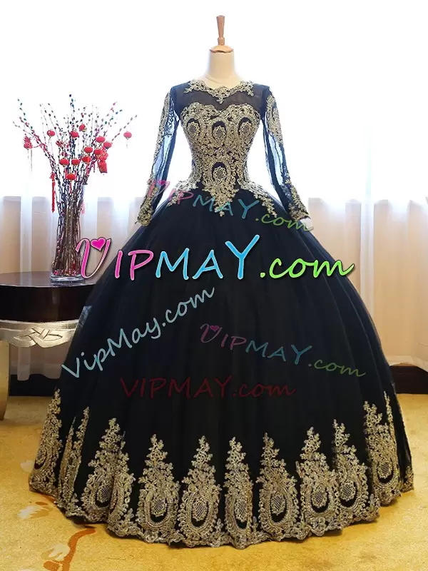 navy blue with gold quinceanera dresses