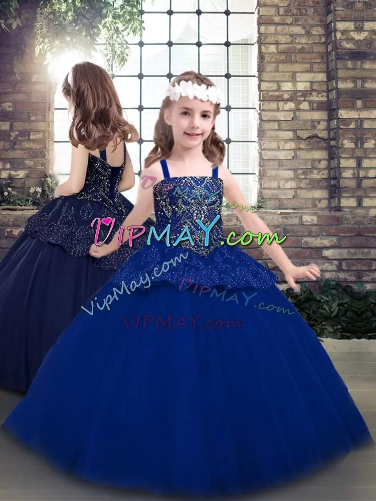 Sweetheart Sleeveless Tulle Quinceanera Gown Beading and Appliques Lace Up