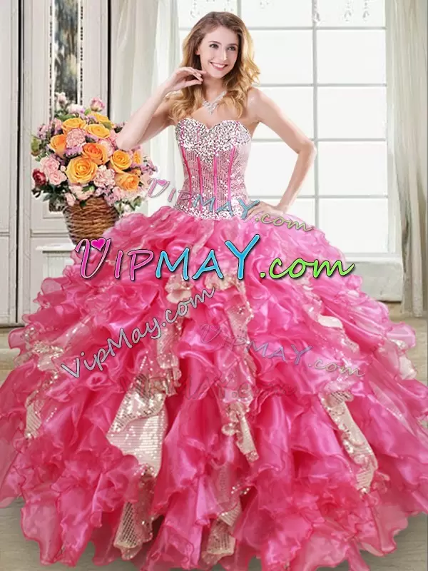 hot pink floor length dress