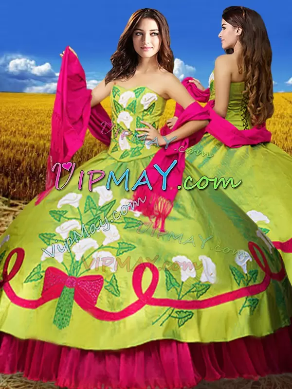 Ball Gowns Sweet 16 Quinceanera Dress Olive Green Sweetheart Organza and Taffeta Sleeveless Floor Length Lace Up