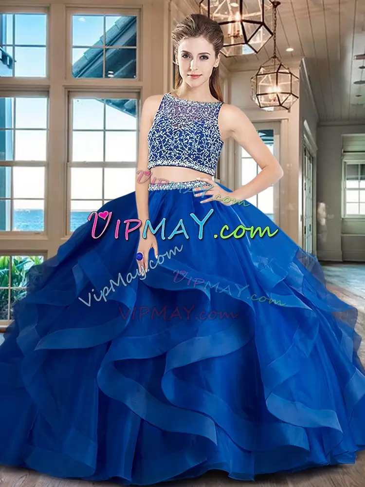 Colorful Red Bateau Side Zipper Beading and Ruffles Quinceanera Dresses Sleeveless