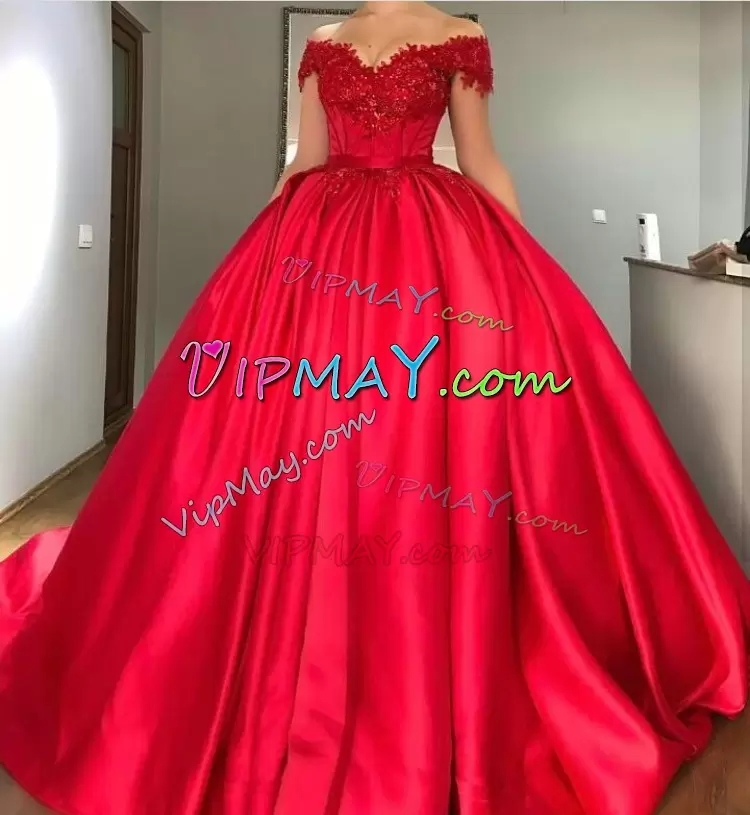 quinceanera dress with applique,off shoulder quinceanera dress,cheap quinceanera gown under 200 dollars,cap sleeves quinceanera dress,wine colored quinceanera dress,cheap long red formal dress,