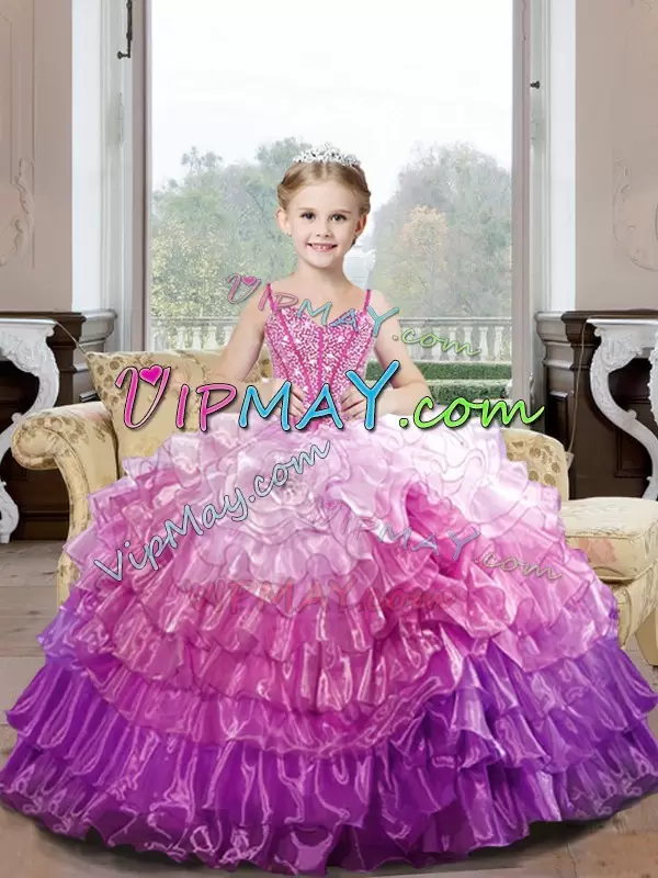 Sweetheart Sleeveless Organza Sweet 16 Quinceanera Dress Beading and Ruffles Lace Up