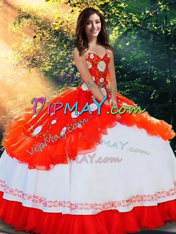 red and white quinceanera dress,strapless sweetheart quinceanera dress,western quinceanera color dress,