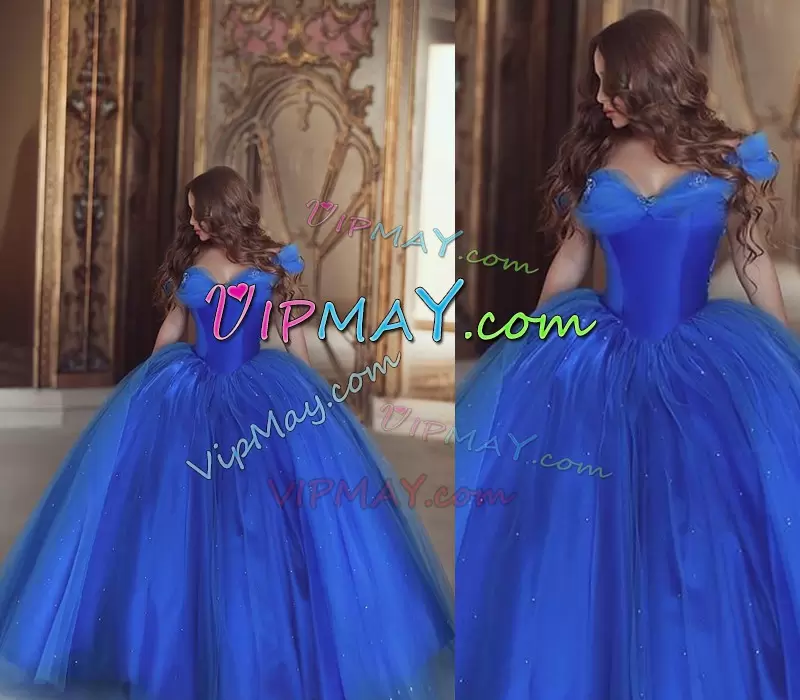 Stylish Rayl Blue Cinderella Proofy Quinceanera Gown Under 200