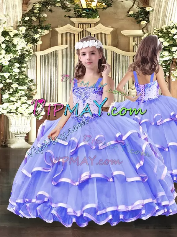 Lavender Sleeveless Tulle Lace Up Quince Ball Gowns for Military Ball and Sweet 16 and Quinceanera