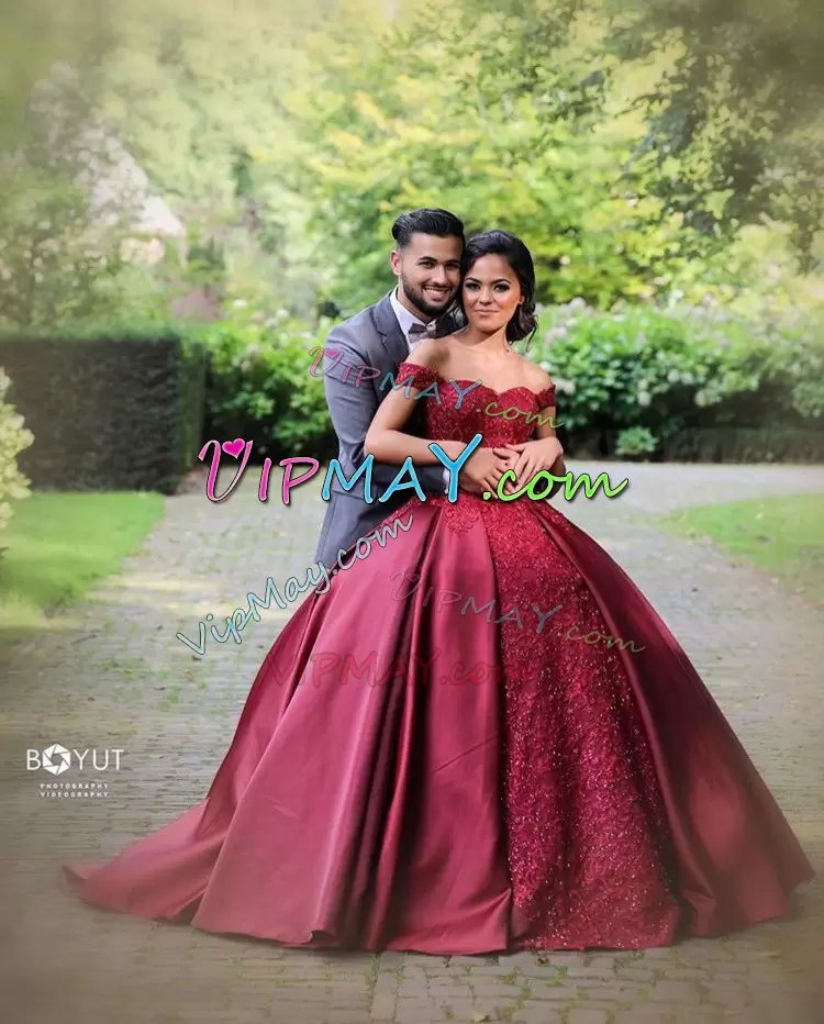 maroon quinceanera dress,cap sleeves quinceanera court dress,best place to buy quinceanera dress,satin quinceanera dress,do quinceanera dress have trains,