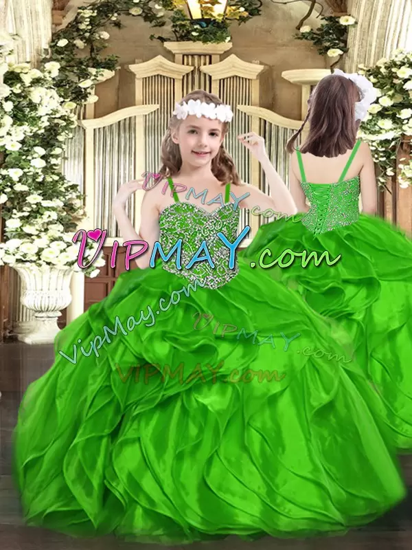 Sweetheart Sleeveless 15 Quinceanera Dress Beading and Ruffles Lace Up