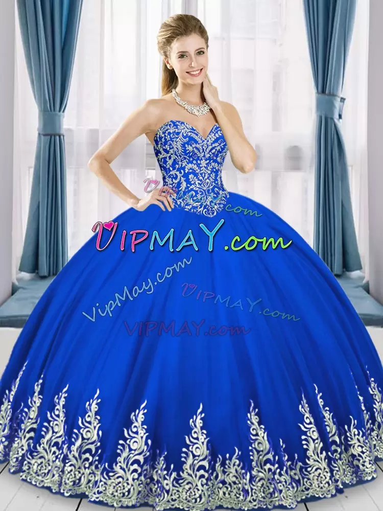 royal blue and white quinceanera dresses