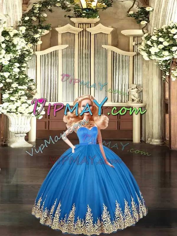 Fabulous Tulle Sleeveless Floor Length Sweet 16 Dress and Embroidery