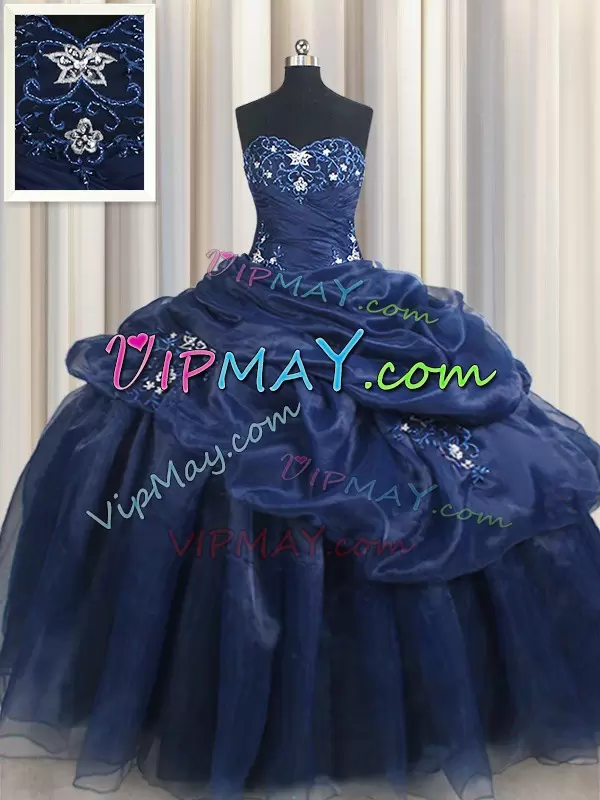 navy blue quinceanera dress,organza quinceanera dress,pick ups skirt quinceanera dress,hispanic birthday 16 quinceanera dress,quinceanera dress for sale online,