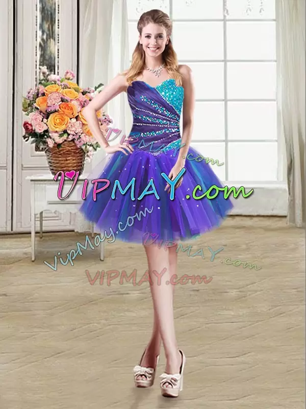 Vintage Floor Length Ball Gowns Sleeveless Multi-color Sweet 16 Dress Lace Up