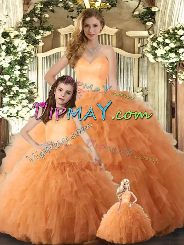 orange sweet 16 dresses