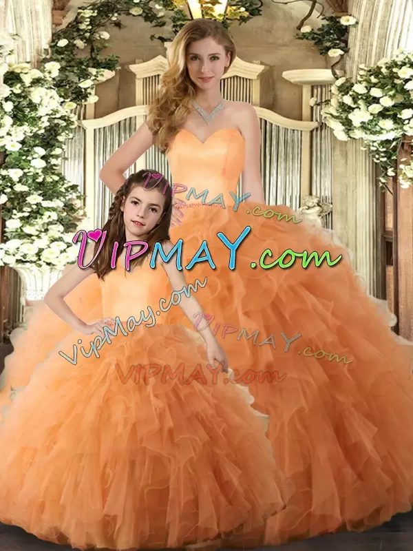 orange quinceanera dresses