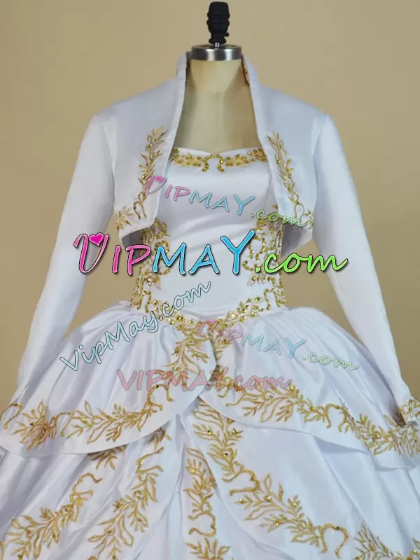 High Quality Sleeveless Straps Embroidery Lace Up Vestidos de Quinceanera