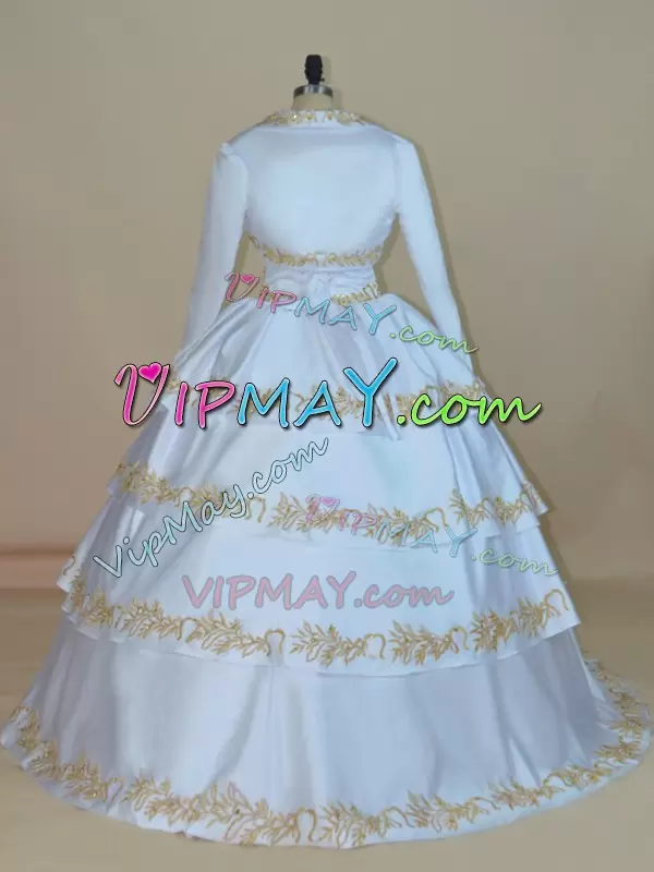 High Quality Sleeveless Straps Embroidery Lace Up Vestidos de Quinceanera