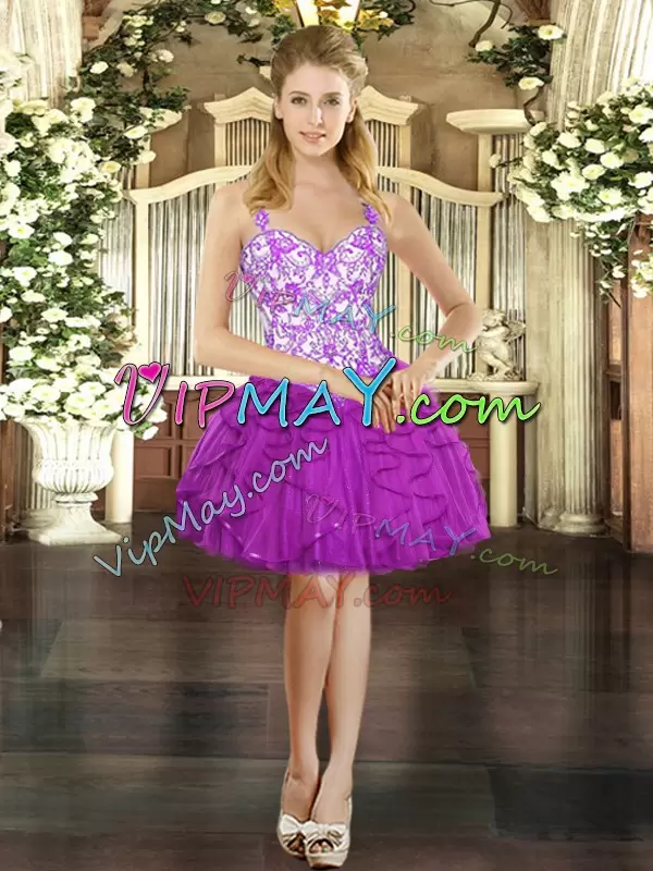 Organza Sleeveless Floor Length Sweet 16 Dresses and Beading and Ruffles