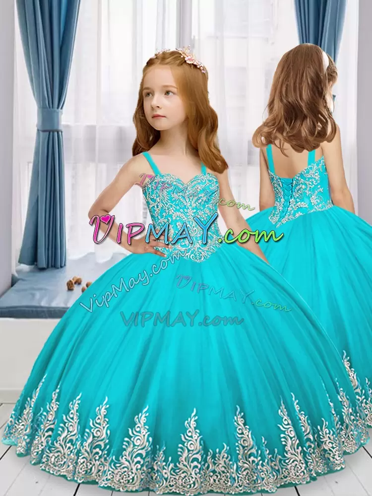 aqua colored quinceanera dress,satin and tulle quinceanera dress,