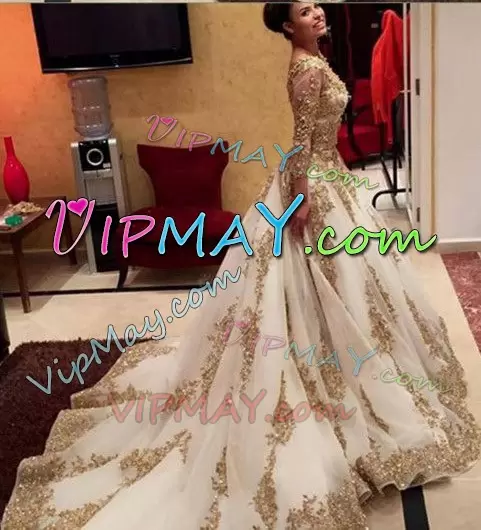 quinceanera dress with long train,