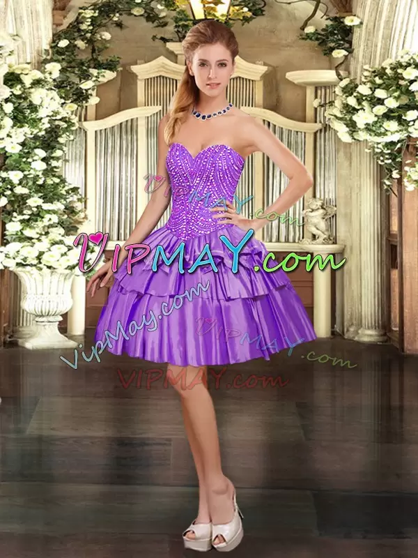 Super Organza Sleeveless Floor Length Quince Ball Gowns and Beading and Ruffled Layers