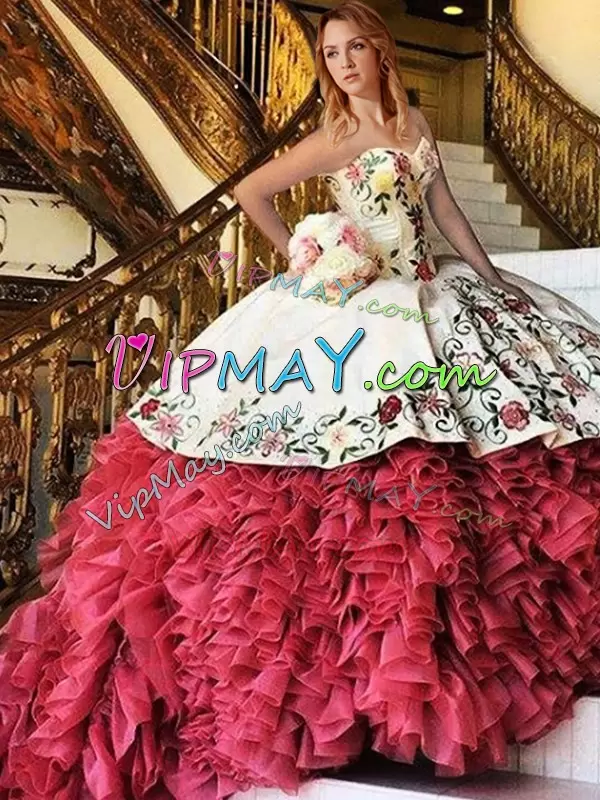 white and red quinceanera dress,colorful quinceanera dress,floral embroidered quinceanera dress,embroidery quinceanera dress,embroidered quinceanera dress,quinceanera dress with embroidery,15th birthday dress,quinceanera dress with ruffles,quinceanera dress with a train,quinceanera dress with long trains,do quinceanera dress have trains,quinceanera dress with train,quinceanera dress wholesale price,wholesale quinceanera dress factory,quinceanera dress wholesale china,elegant quinceanera dress wholesale,wholesale quinceanera dress,