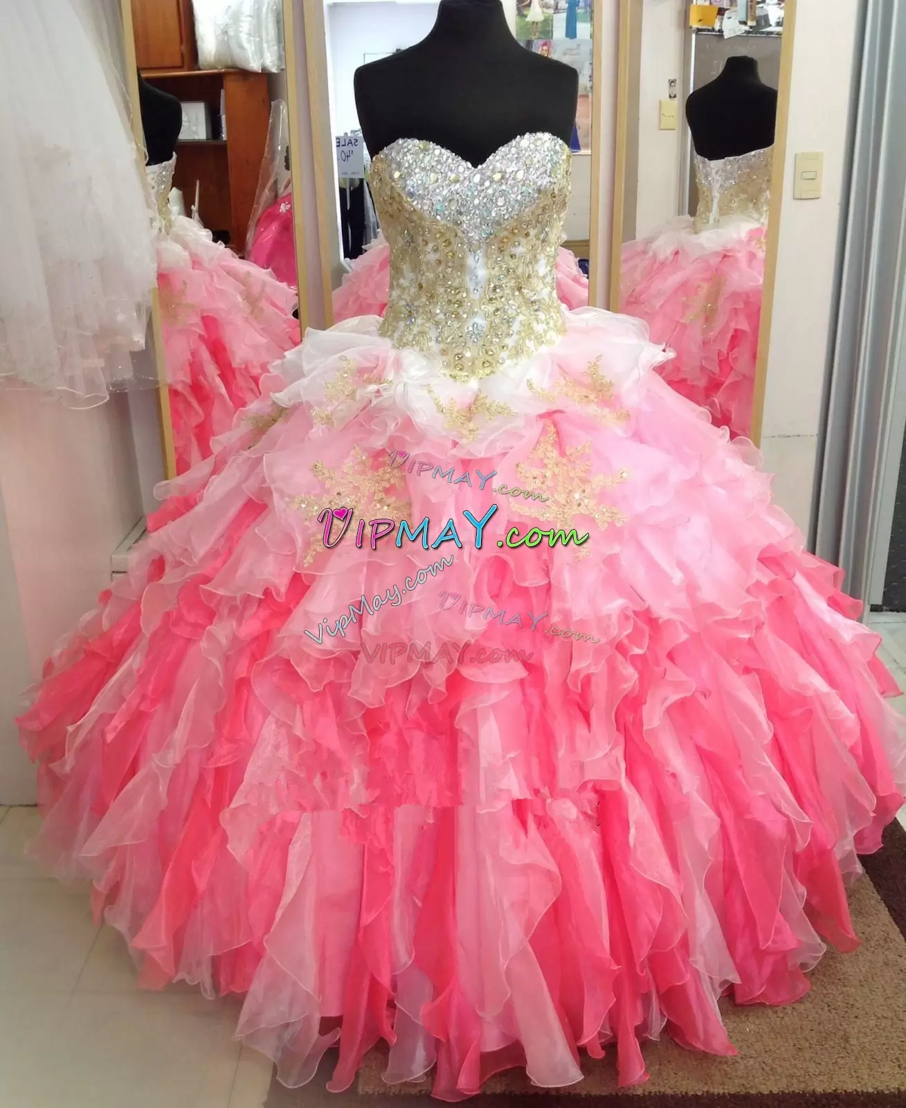 Multi-color Organza Lace Up Sweetheart Sleeveless Floor Length Quince Ball Gowns Beading and Ruffles