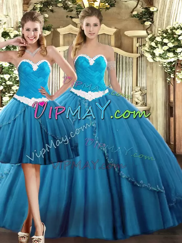 Sumptuous Sleeveless Sweetheart Lace Up Floor Length Beading 15 Quinceanera Dress Sweetheart