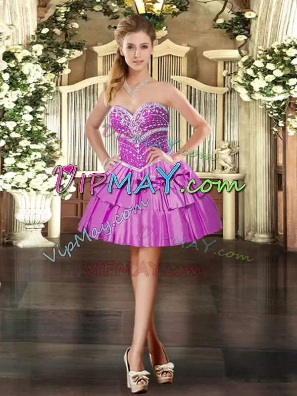 Classical Sleeveless Sweetheart Lace Up Floor Length Beading and Ruffled Layers Quinceanera Gown Sweetheart