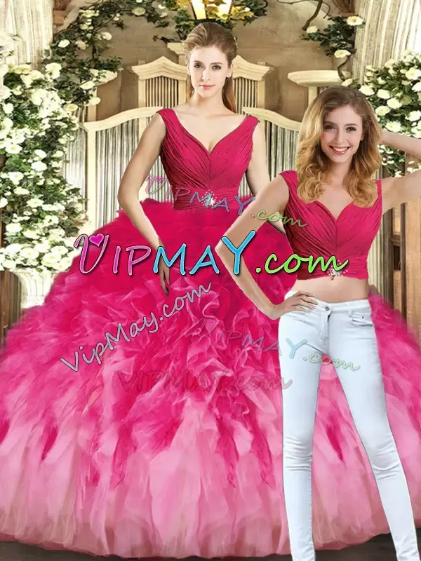 Multi-color Lace Up 15 Quinceanera Dress Ruching Sleeveless Floor Length