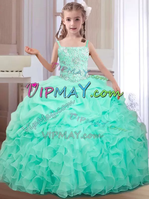 Sleeveless Sweetheart Beading and Ruffles and Pick Ups Lace Up Vestidos de Quinceanera