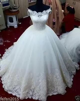 Wonderful Lace Up Bridal Gown White for Beach and Wedding Party with Lace and Appliques Brush Train