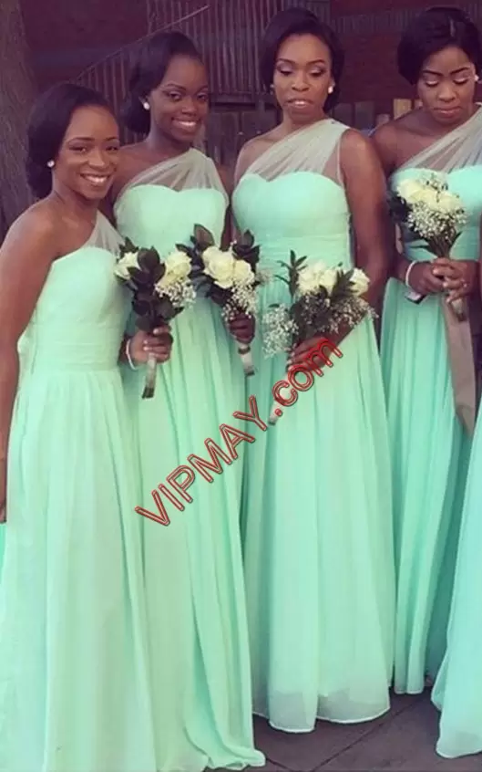 Trendy Green Sleeveless Floor Length Beading and Lace Lace Up Bridesmaid Dresses Sweetheart