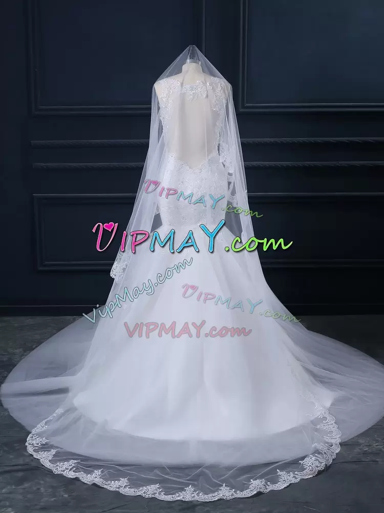 Traditional White Straps Neckline Lace Wedding Dress Sleeveless Side Zipper
