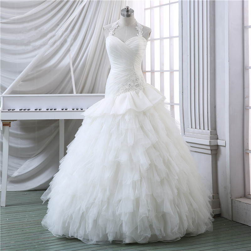 Amazing White Red Carpet Prom Dress Wedding Party with Ruffled Layers and Ruching Halter Top Sleeveless Lace Up